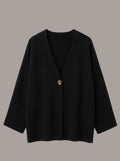 Pure merino Oversized Cardigan in Midnight, knitted in Verona | Aeteria Edition 01